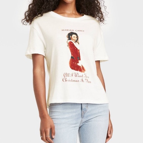 Live Nation Tops - Mariah Carey All I Want For Christmas Tshirt